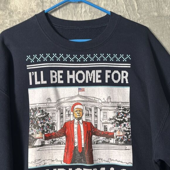 Donald Trump White House Christmas Crew Neck Sweatshirt Size XL - Picture 3 of 4